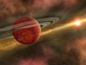 This is an artist's conception of a young planet in a distant orbit around its host star NASA JPL