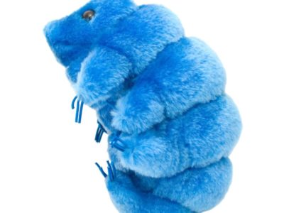 Plush stuffed blue water bear