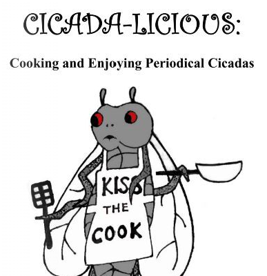 Cover of Cicada Cookbook with cartoon cicada